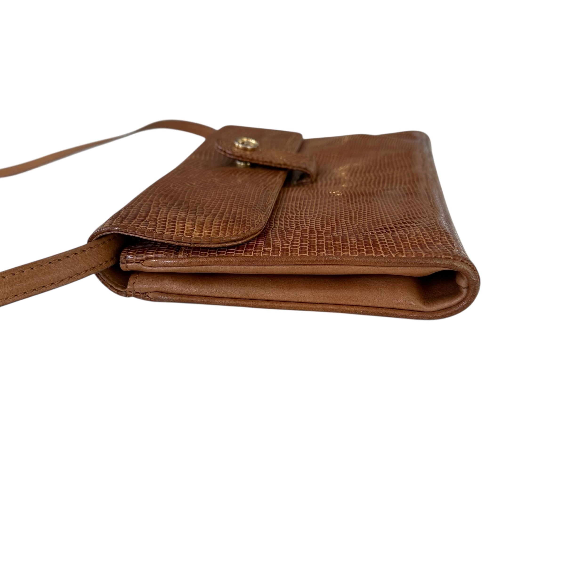 Gucci borsa a tracolla vintage in pelle di lucertola