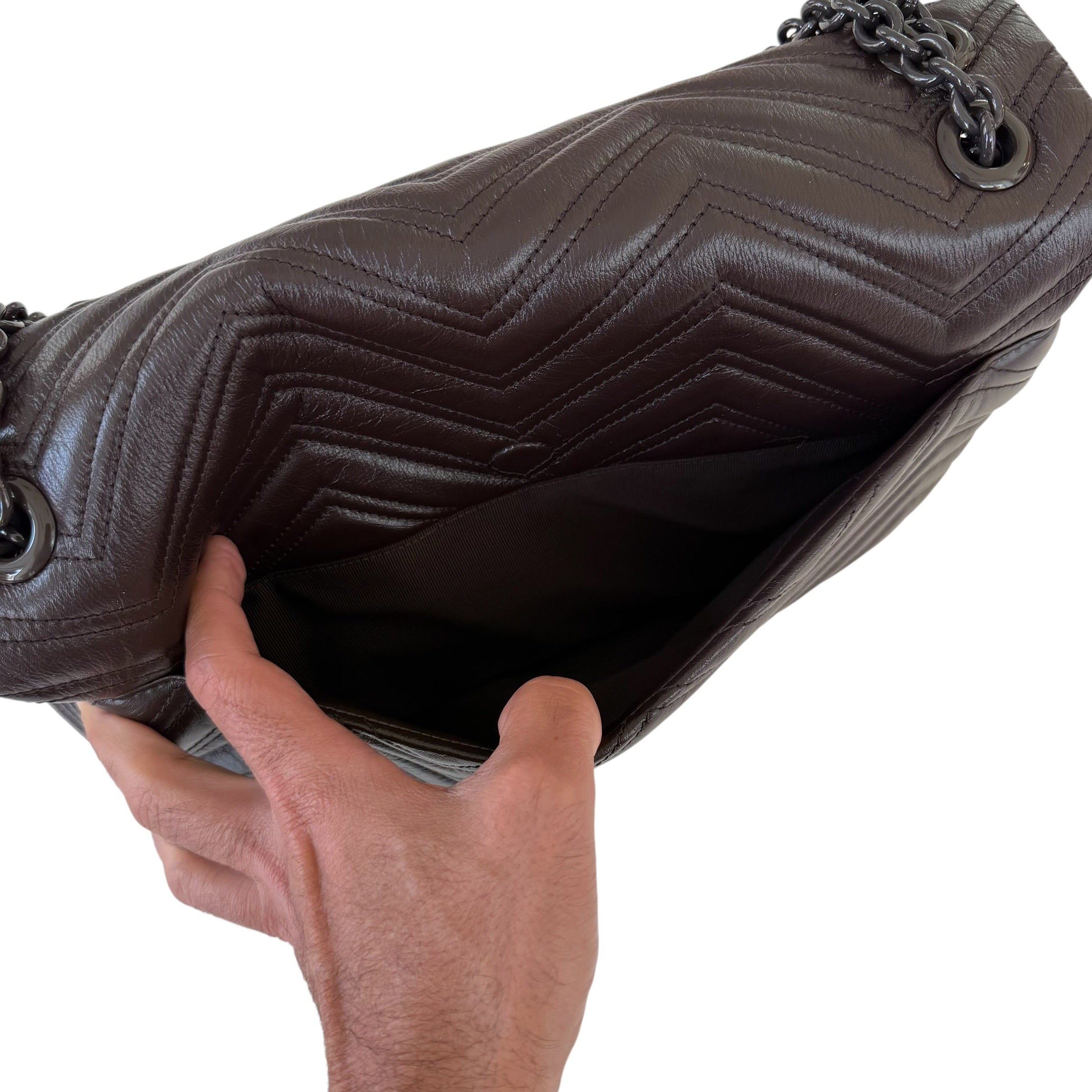 Gucci borsa a spalla GG Marmont misura grande