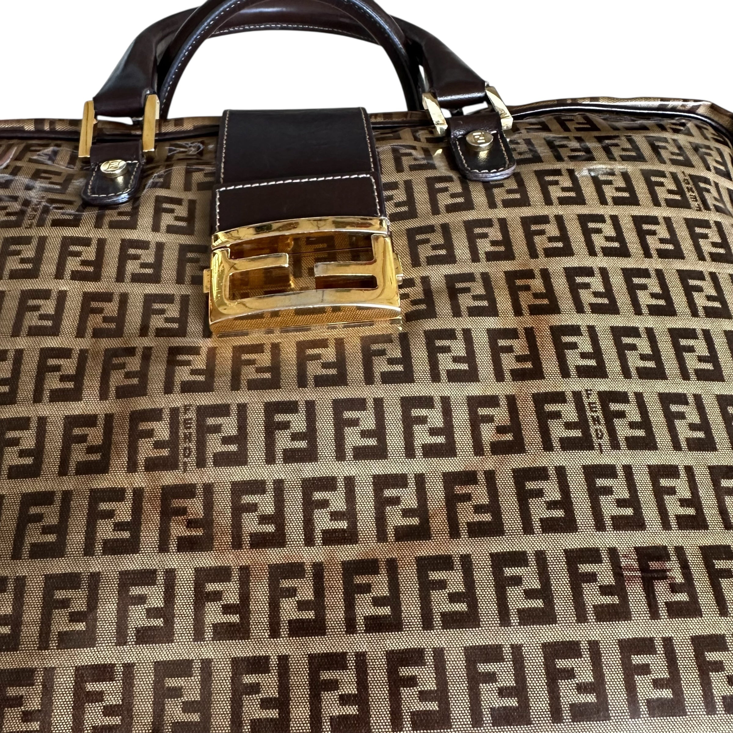 Fendi valigetta in tela Zucchino