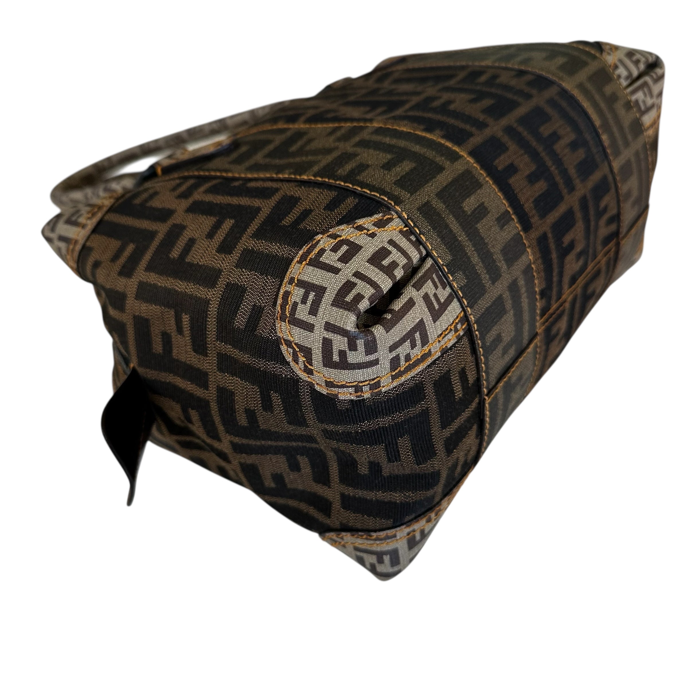 Fendi borsa a spalla in tela zucca