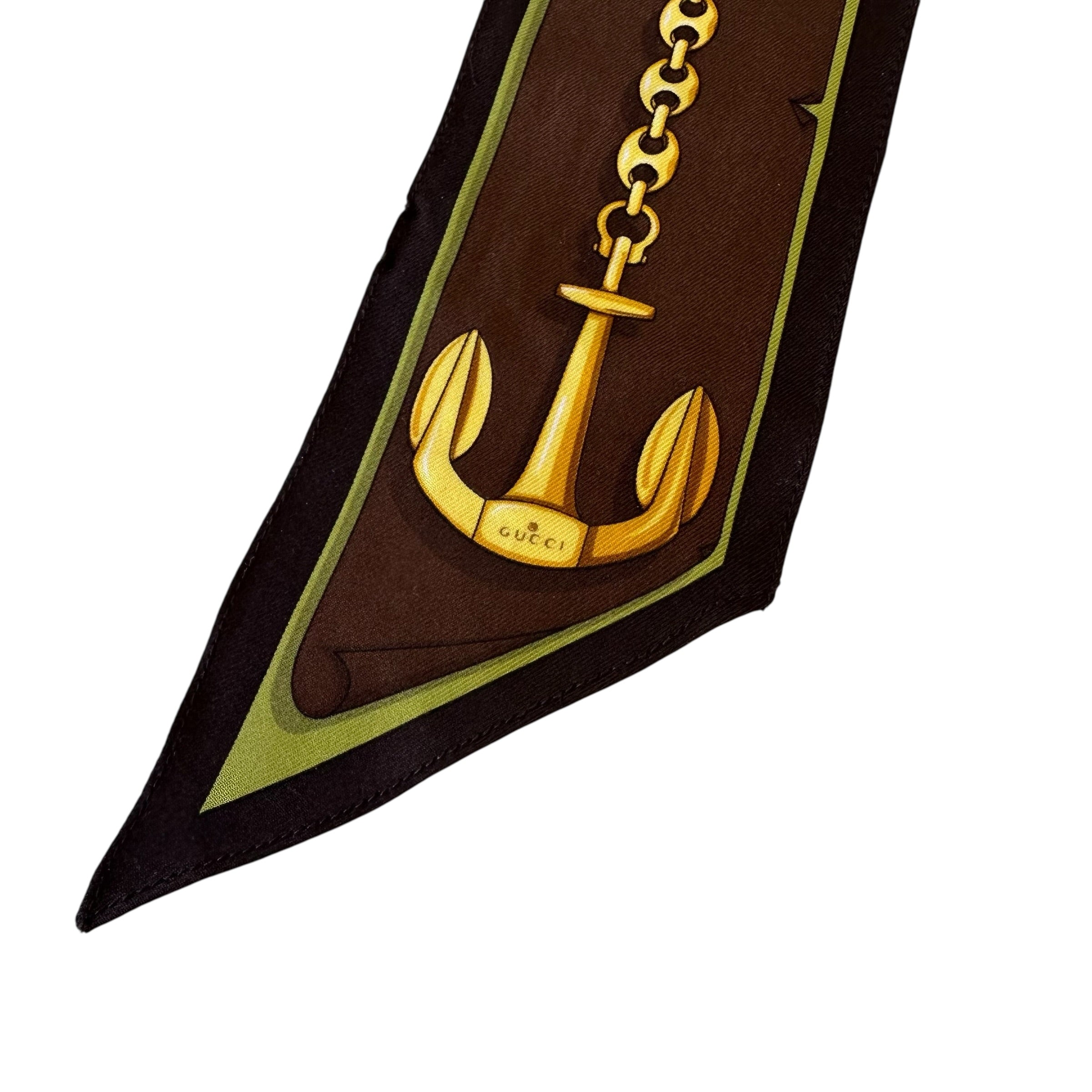 Gucci nastro in seta stampata