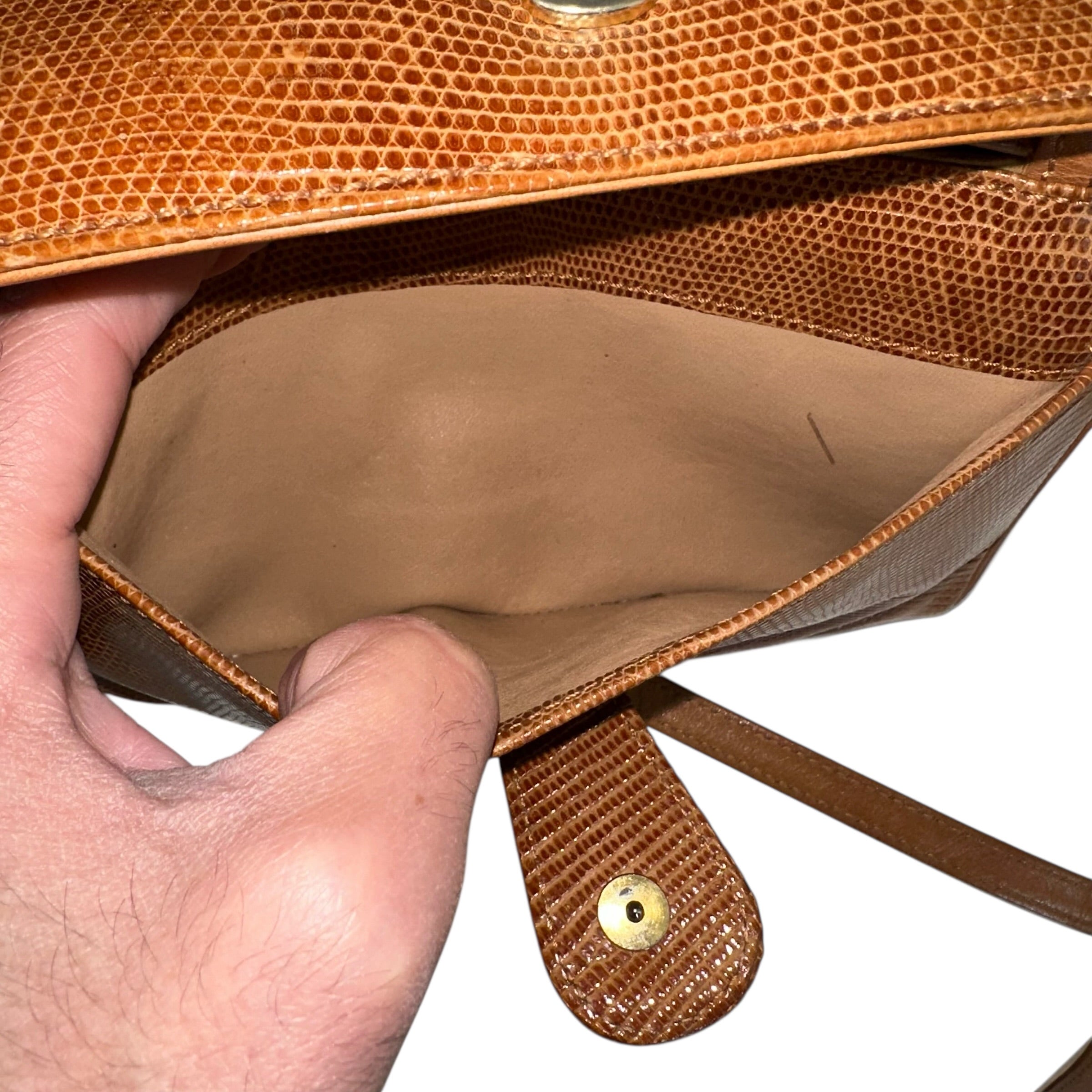 Gucci borsa a tracolla vintage in pelle di lucertola