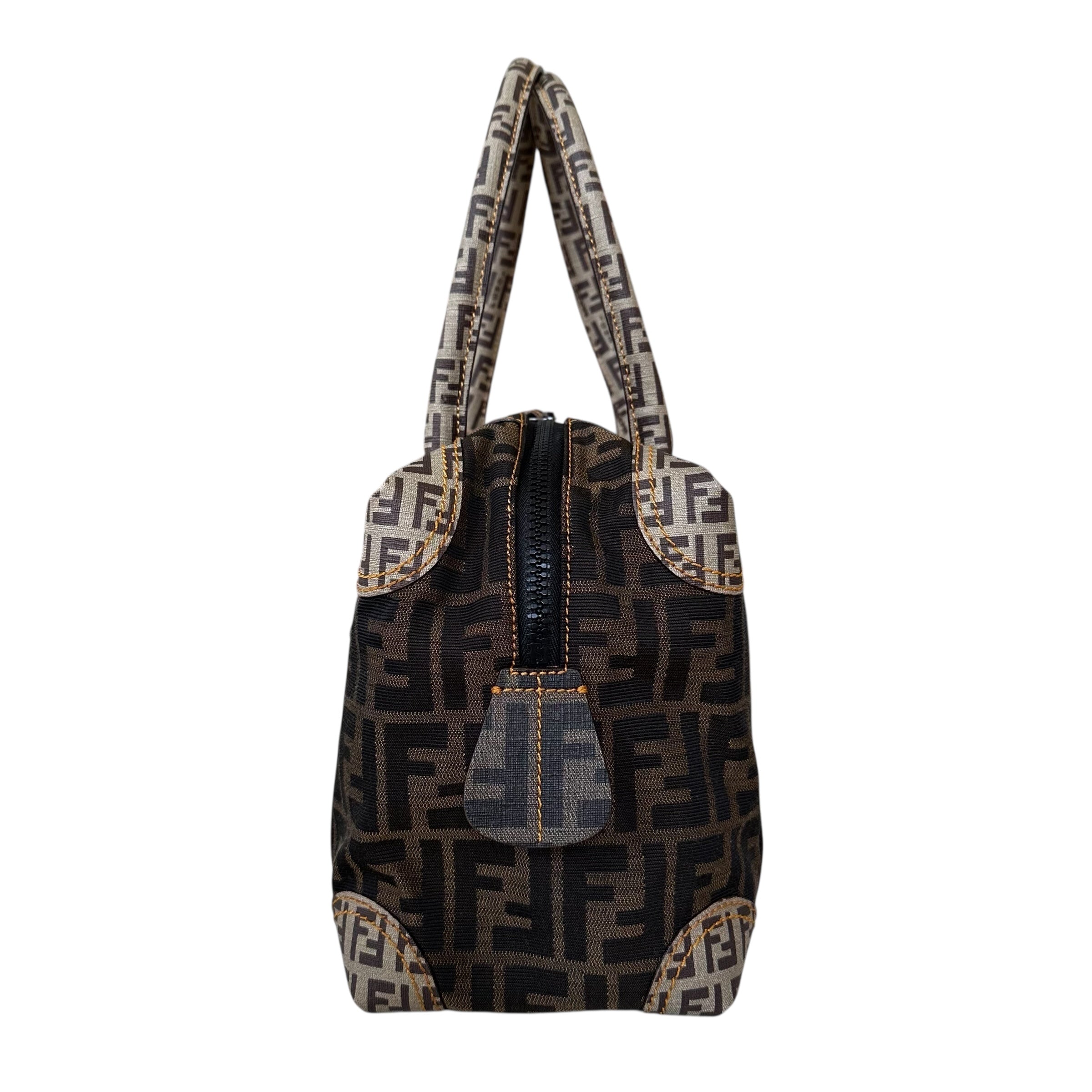 Fendi borsa a spalla in tela zucca