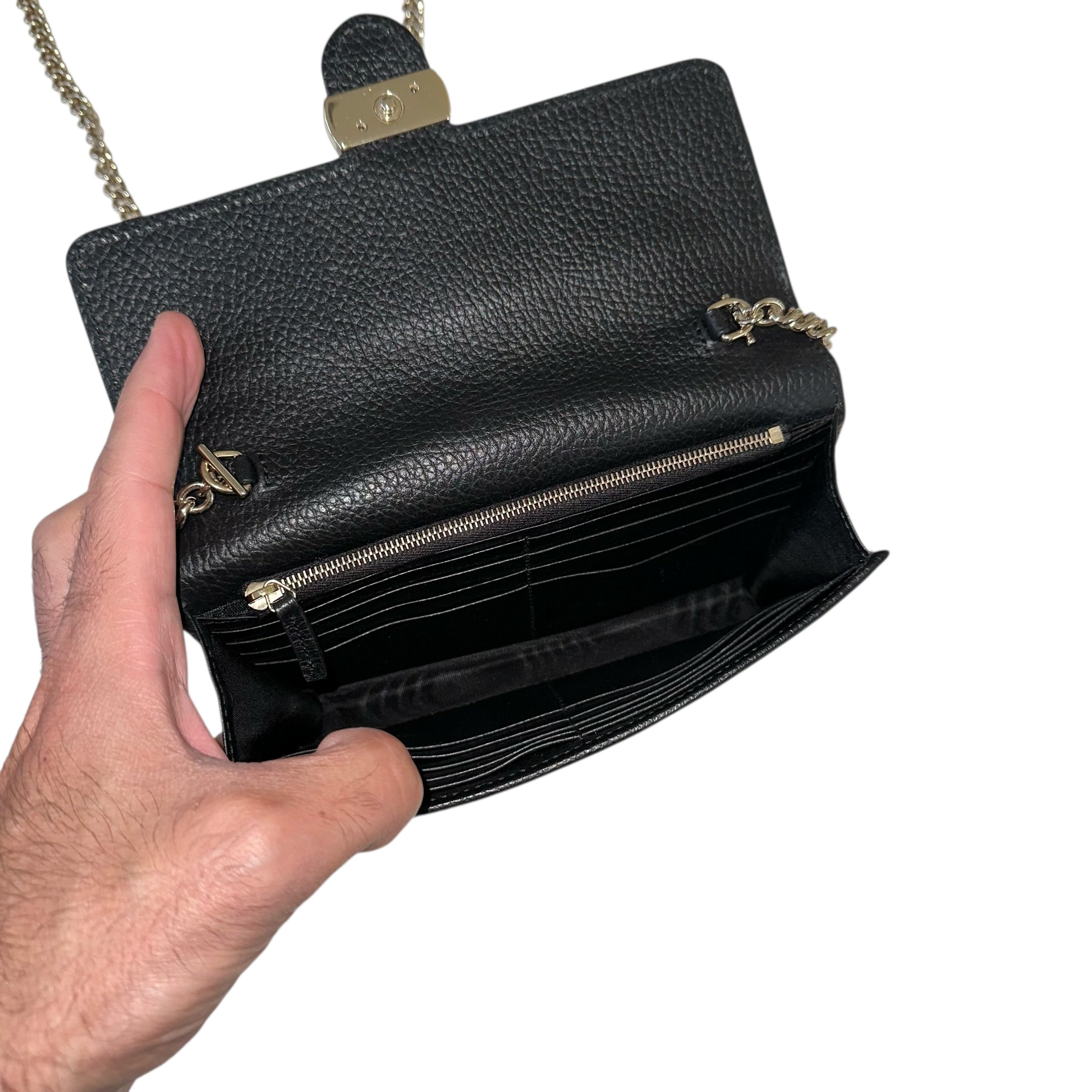 Gucci portafoglio con catena Interlocking