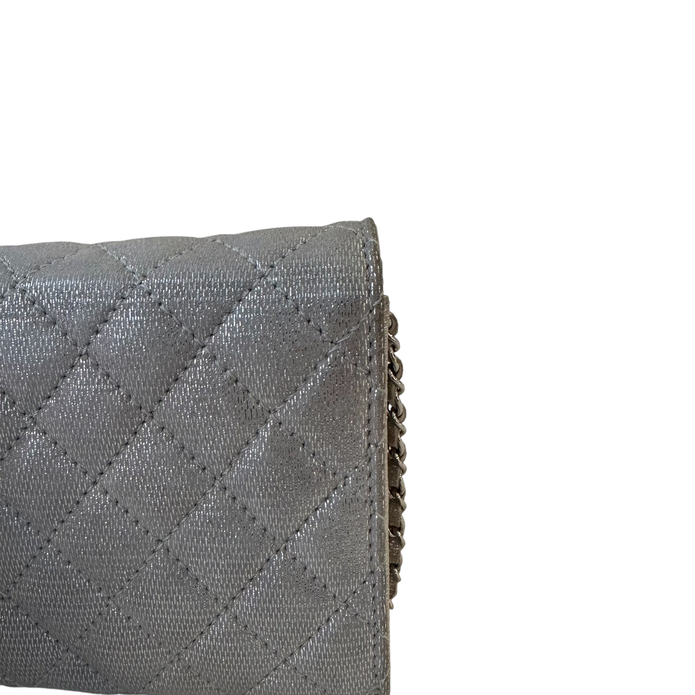 Chanel clutch in tela e lurex