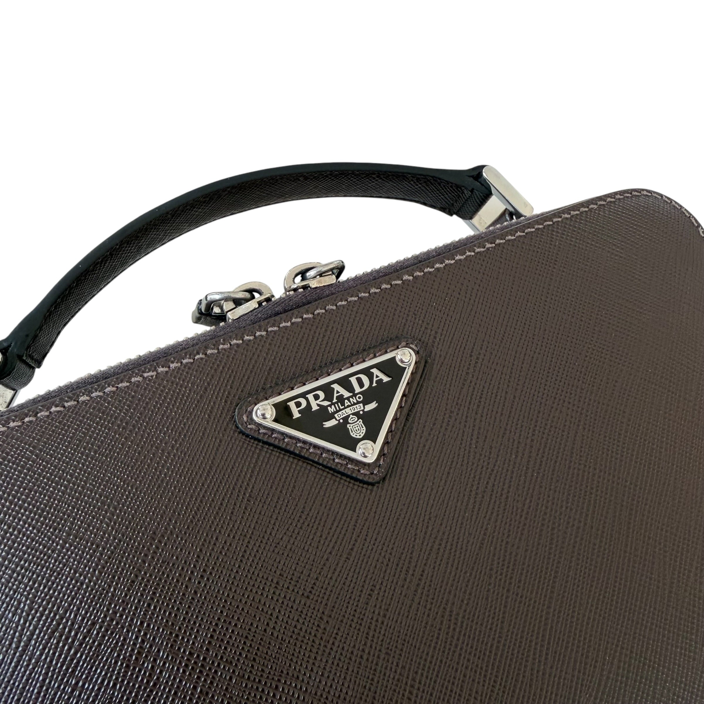 Prada borsa Brique media in pelle Saffiano