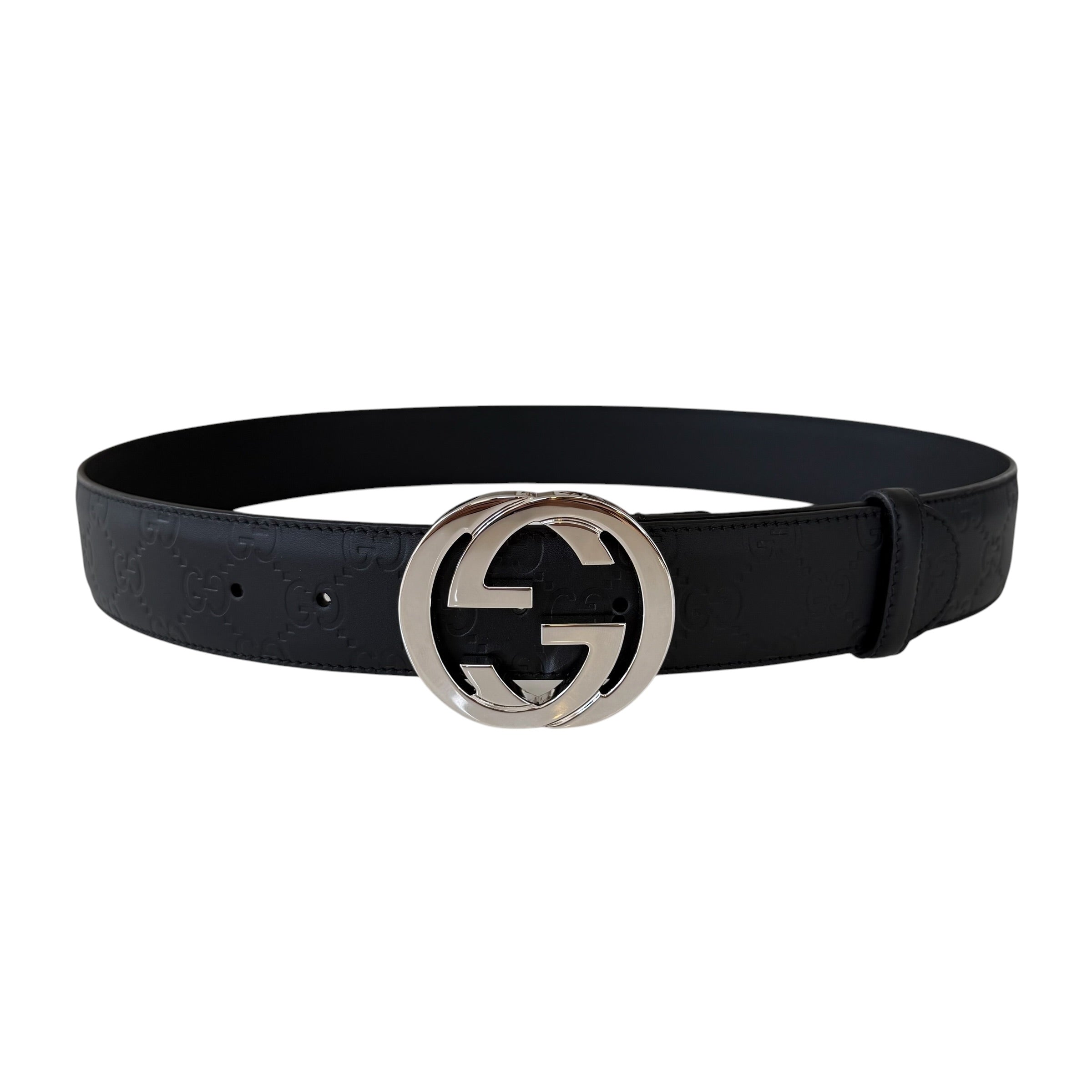 Gucci cintura Interlocking in pelle GG