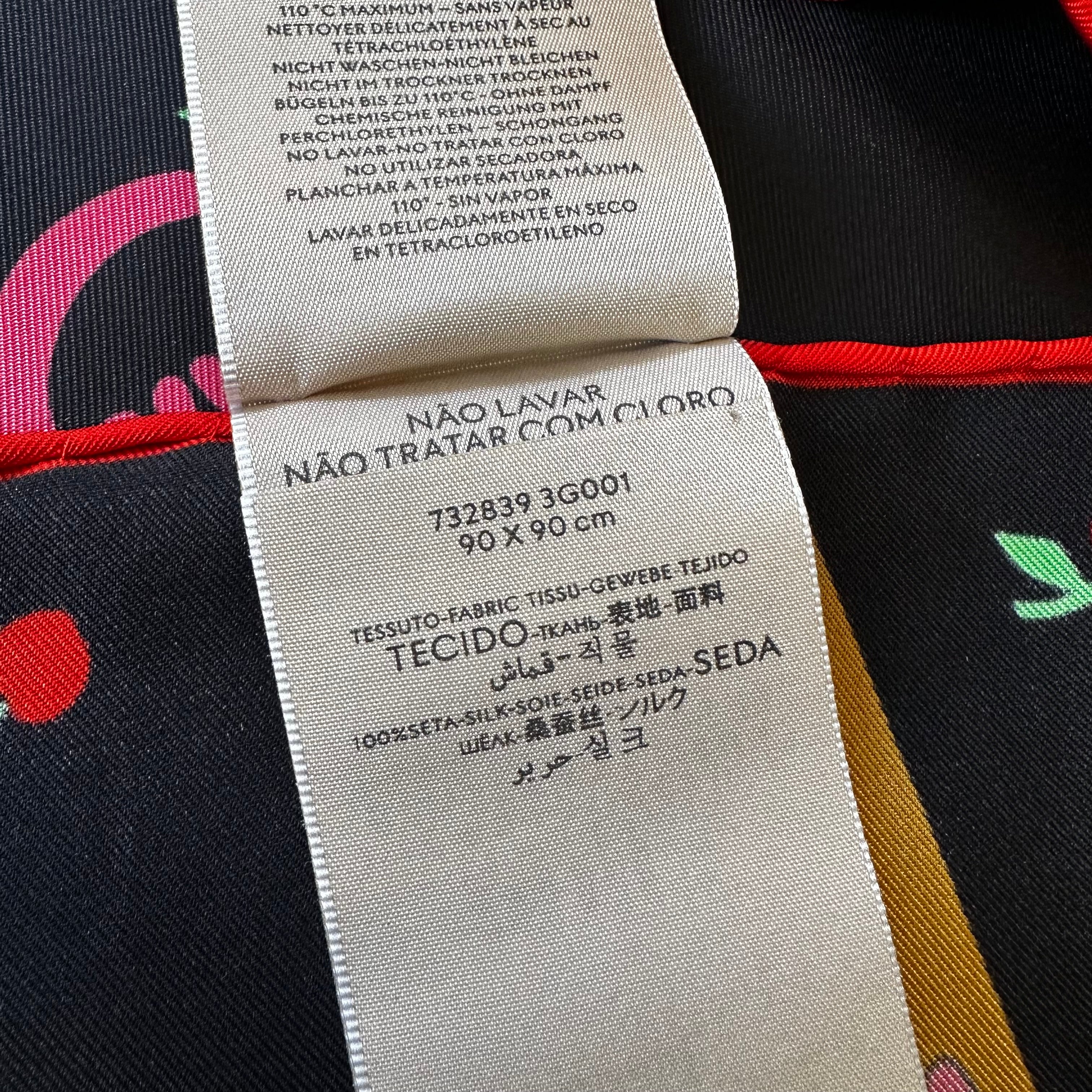 Gucci foulard in seta con stampa gelato