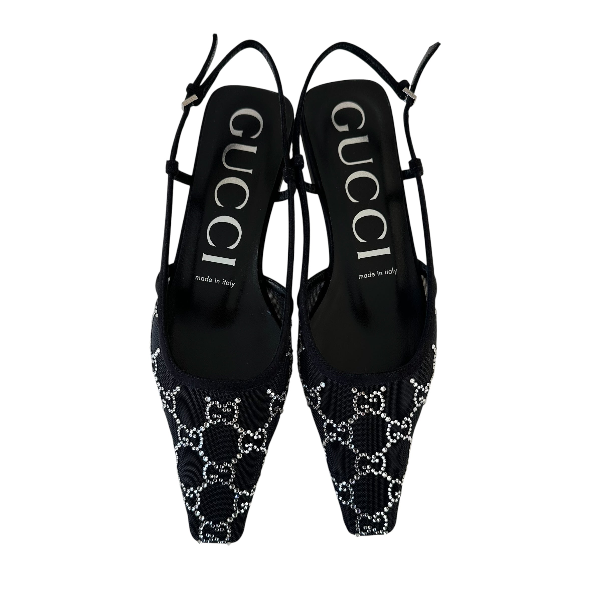 Gucci ballerine con cristalli GG
