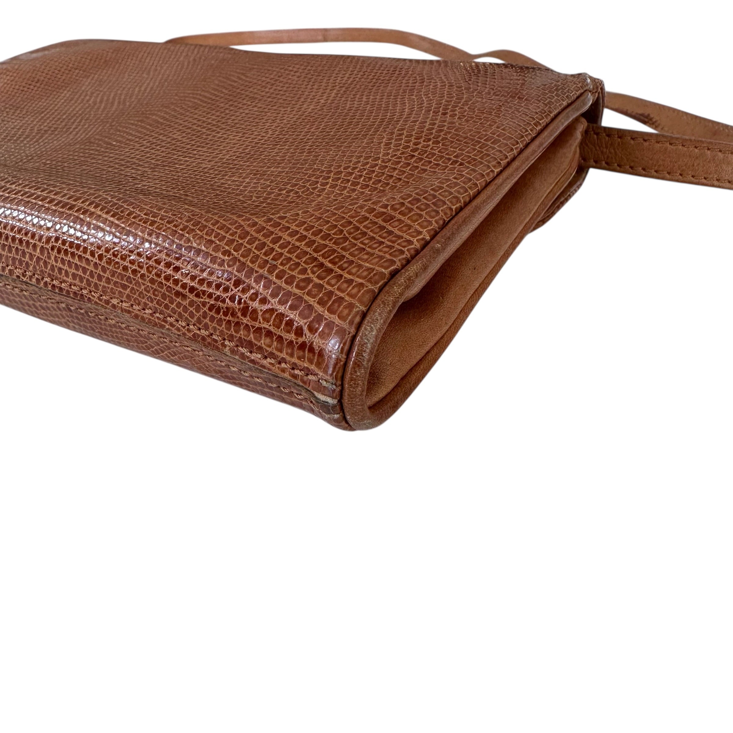 Gucci borsa a tracolla vintage in pelle di lucertola