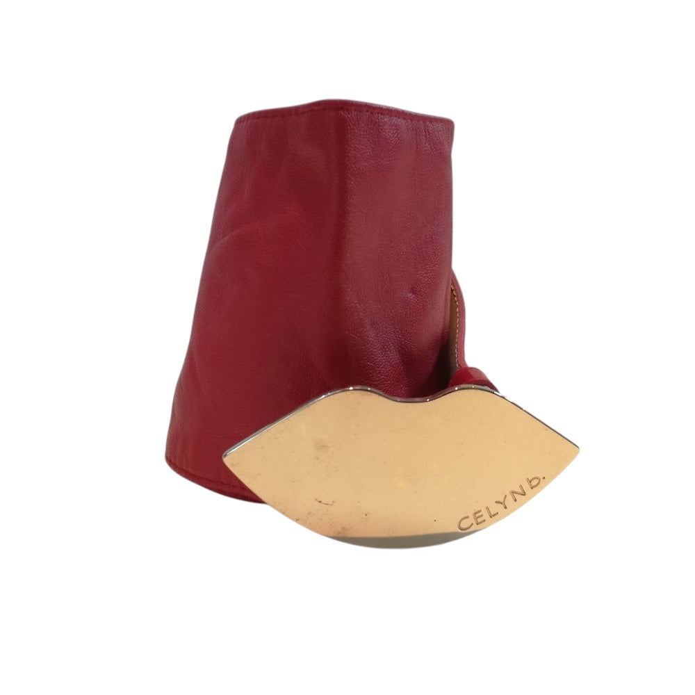 Cintura Elisabetta Franchi rossa in pelle