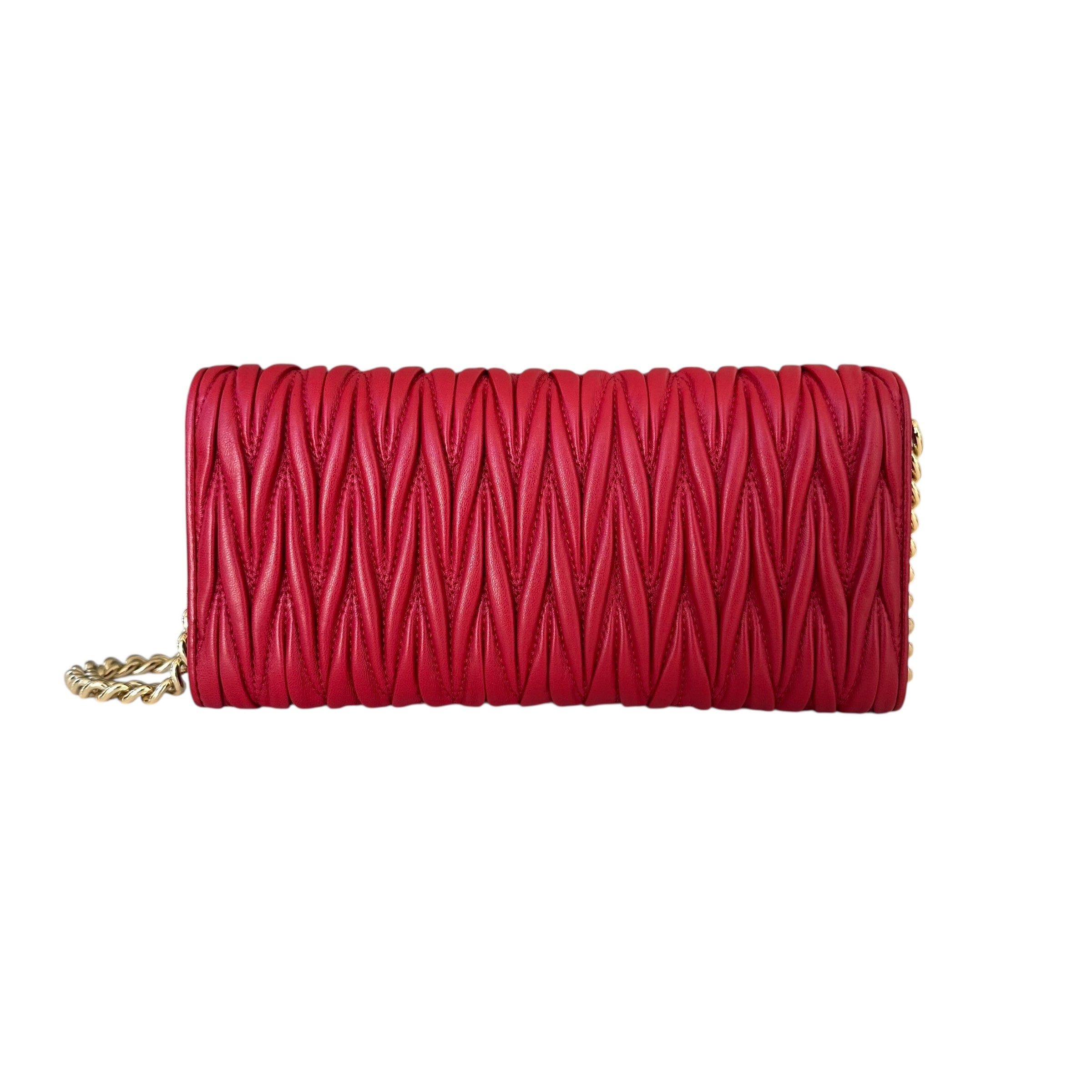 Miu Miu portafoglio con catena