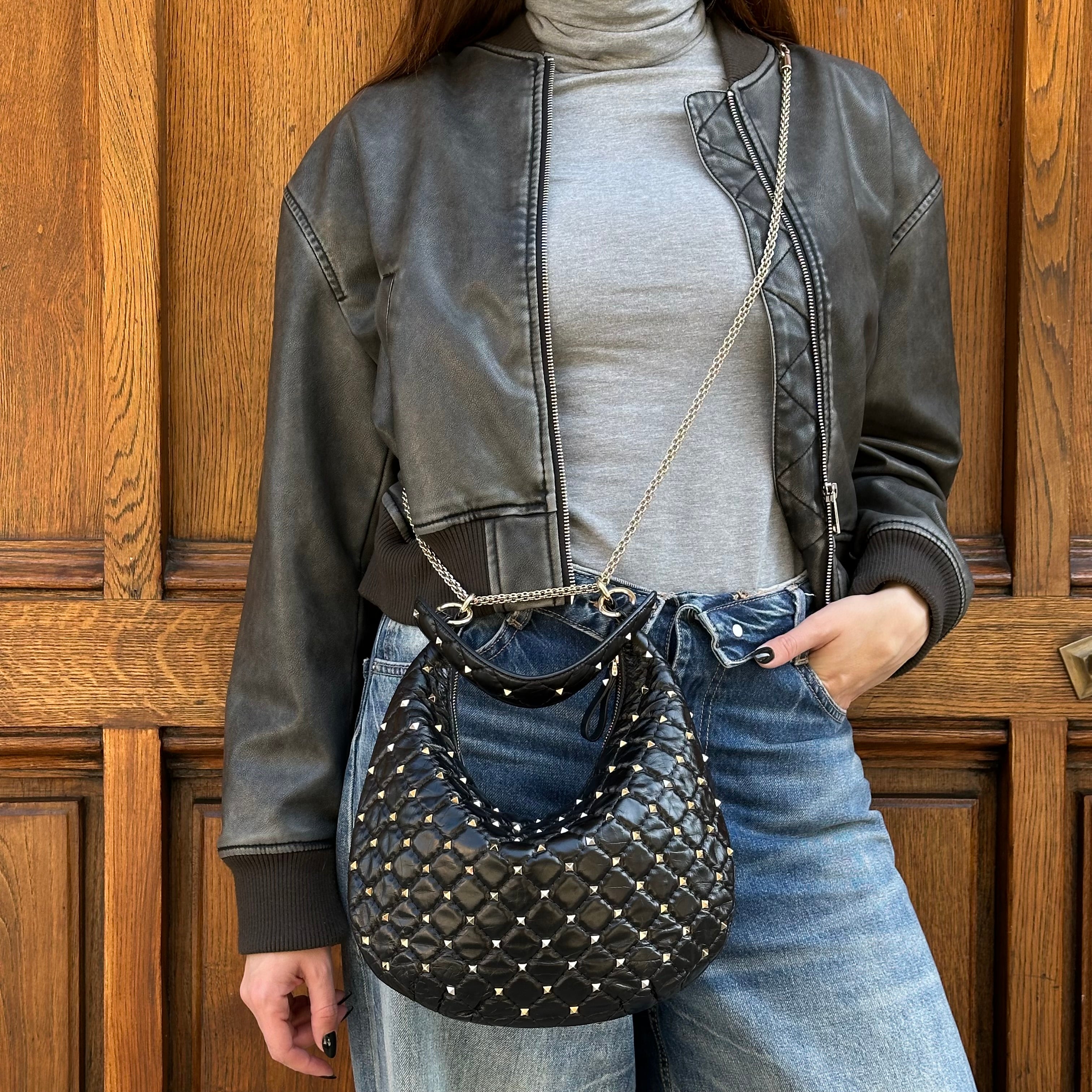 Valentino Garavani borsa Hobo Rockstud Spike
