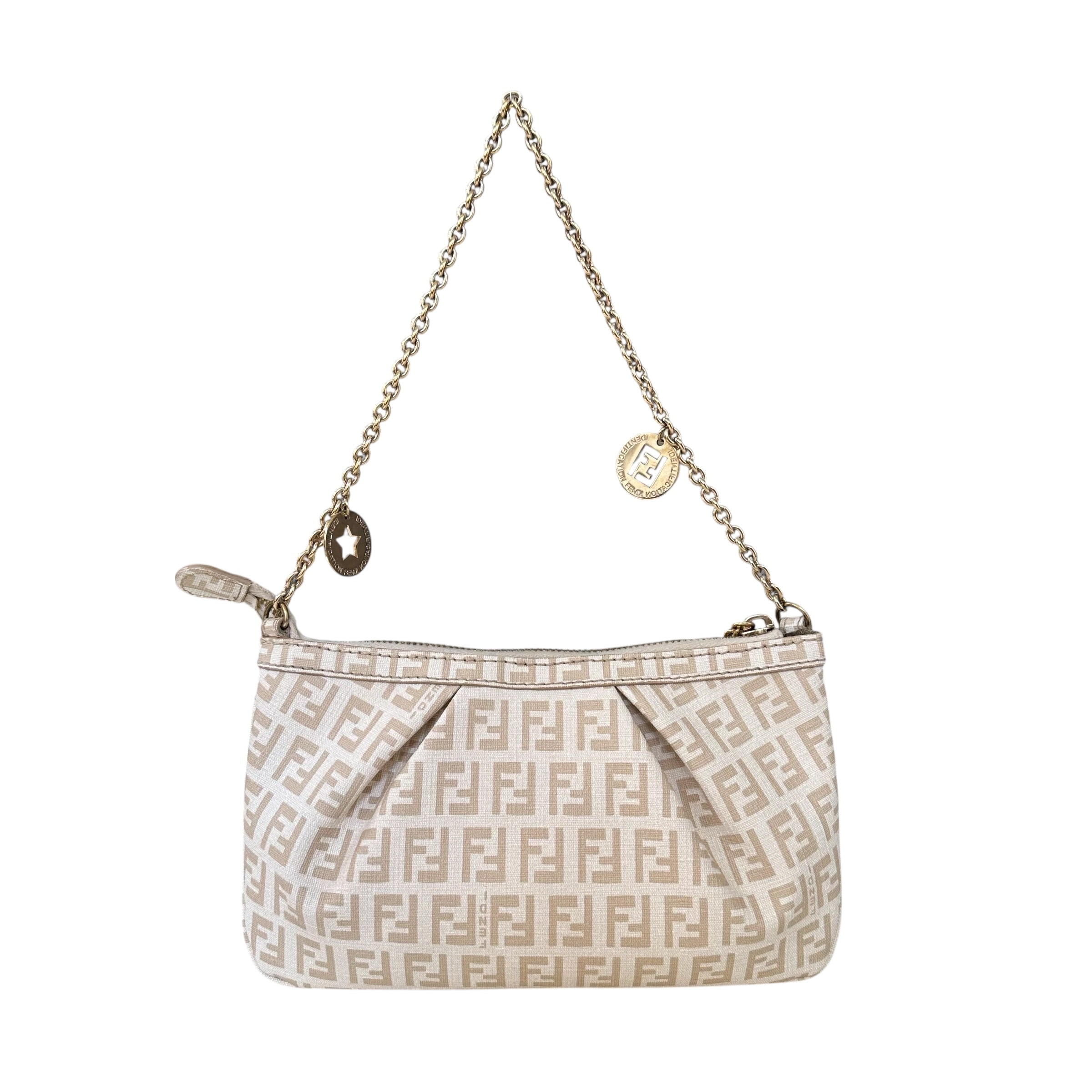 Fendi pochette in tela zucchino