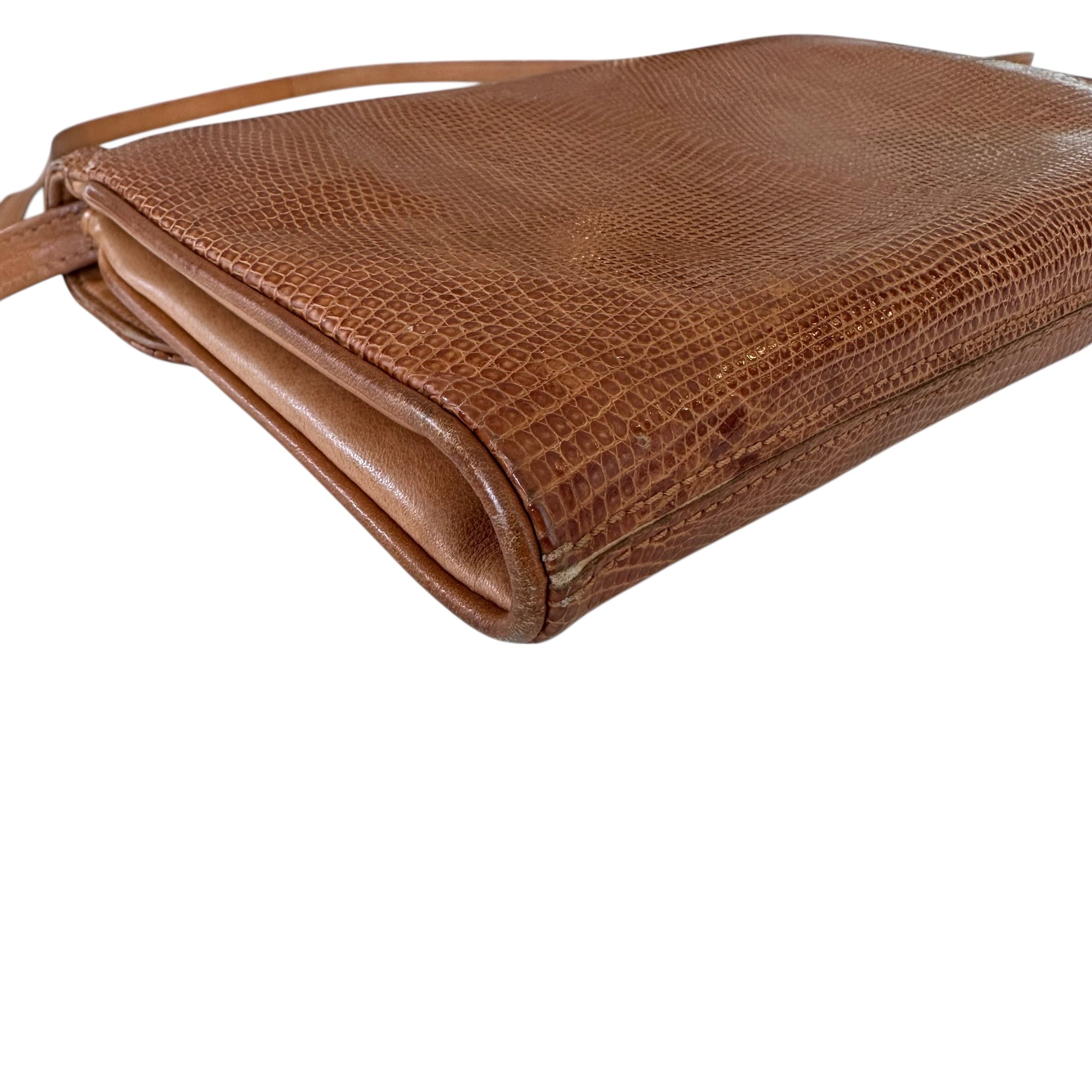 Gucci borsa a tracolla vintage in pelle di lucertola