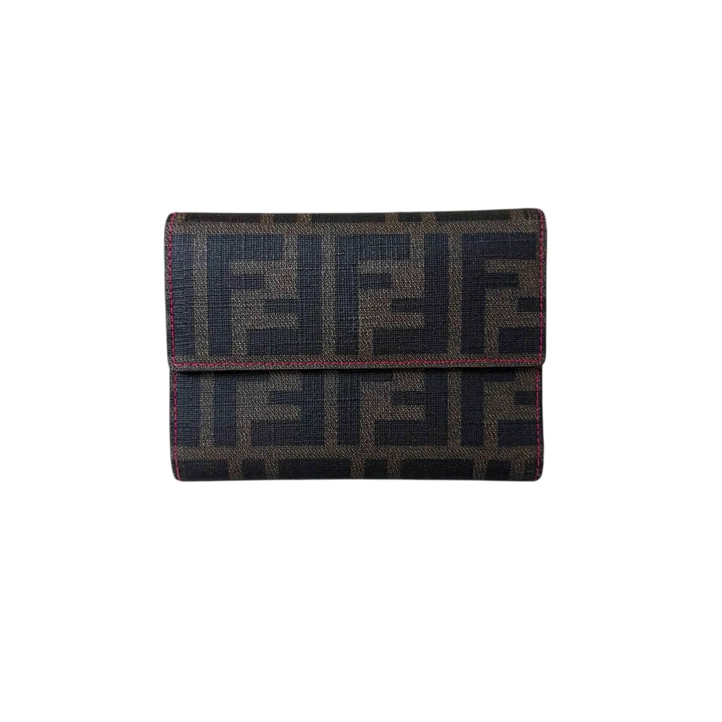 Fendi portafoglio in tela zucca