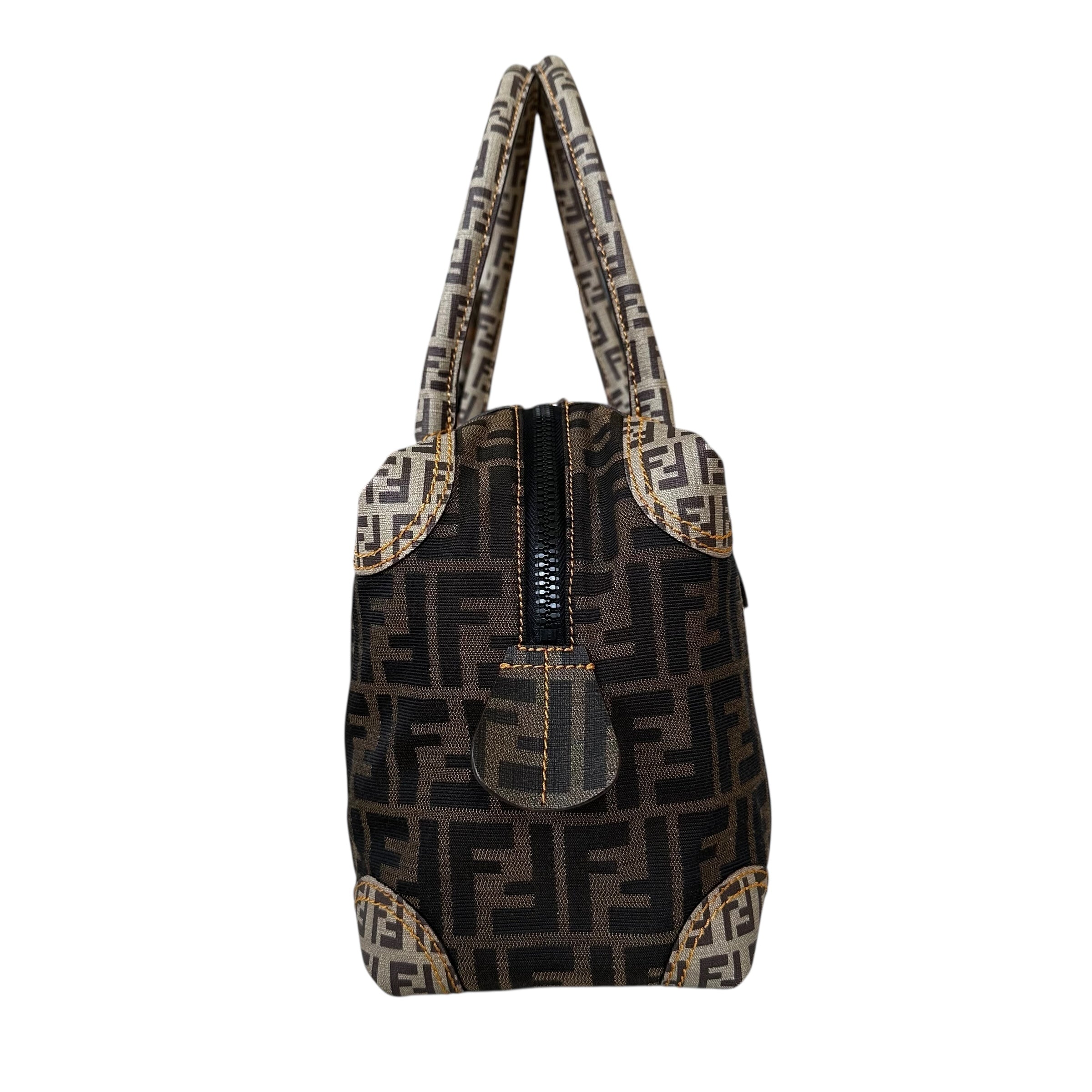 Fendi borsa a spalla in tela zucca