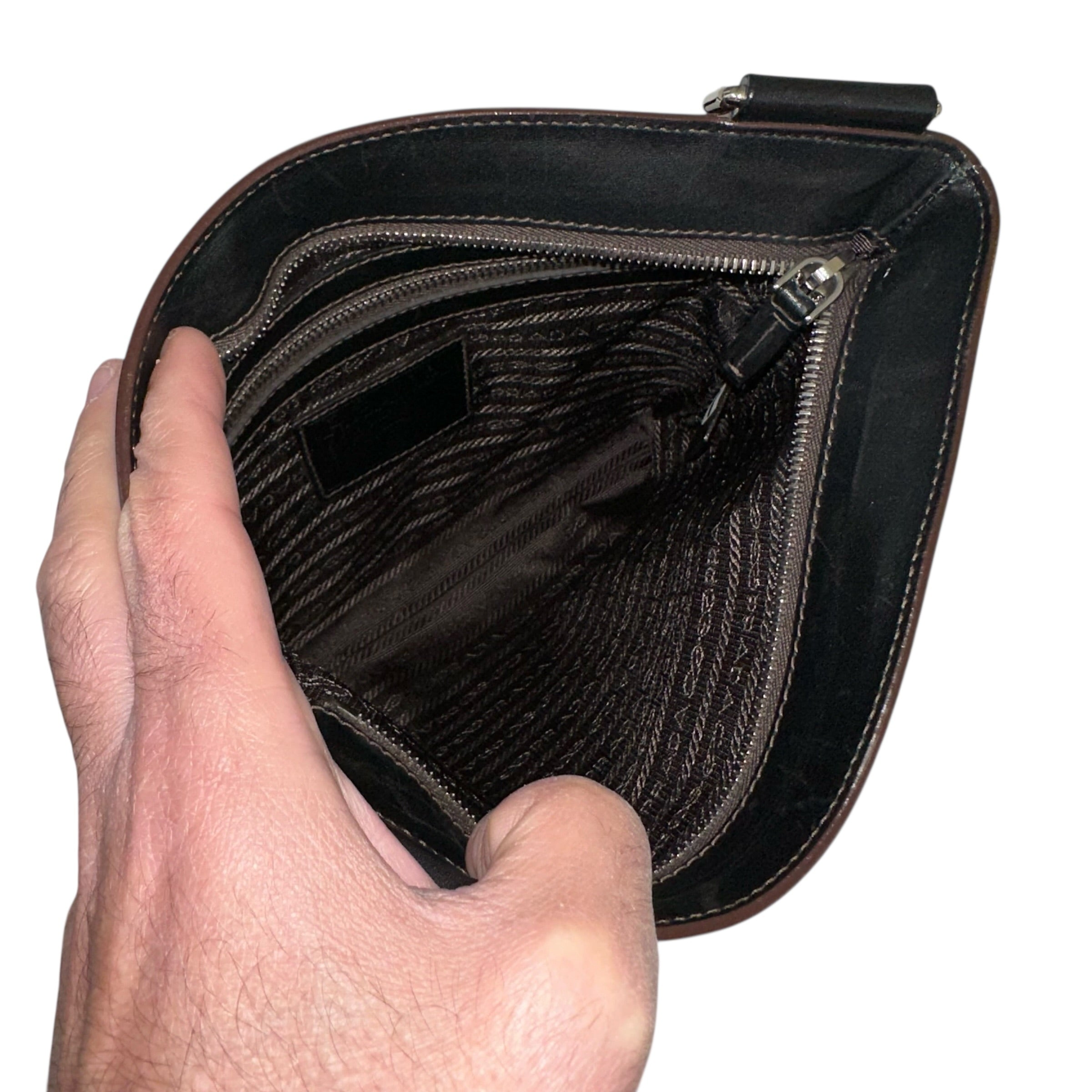 Prada borsa messenger jacquard