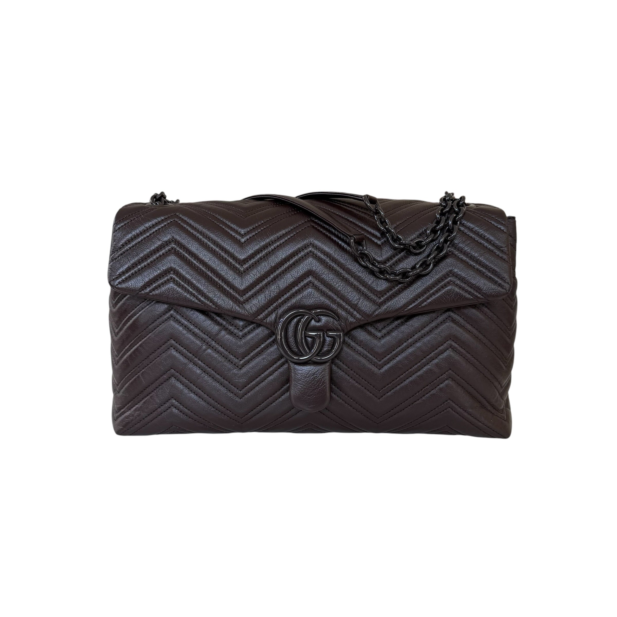 Gucci borsa a spalla GG Marmont misura grande