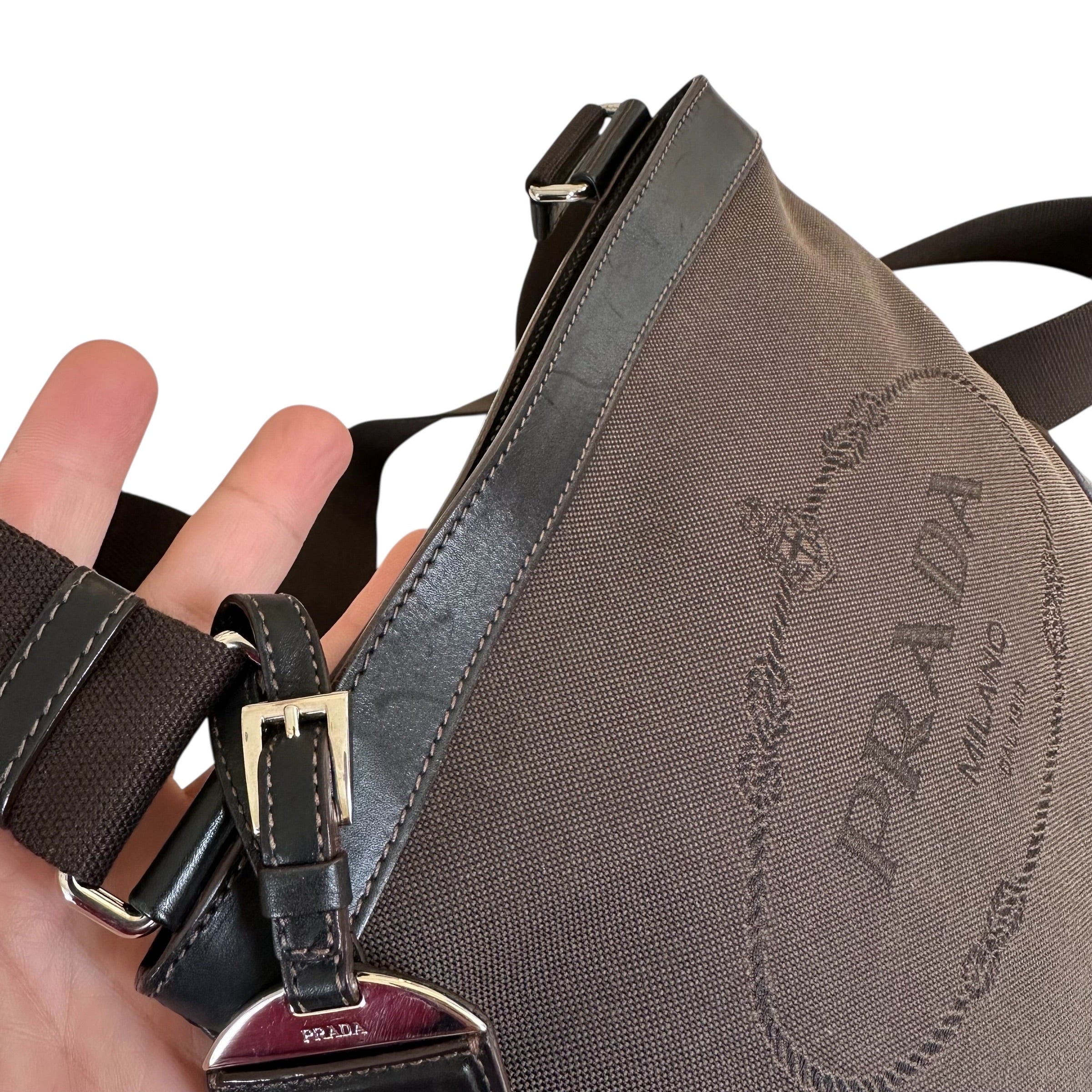 Prada borsa messenger jacquard