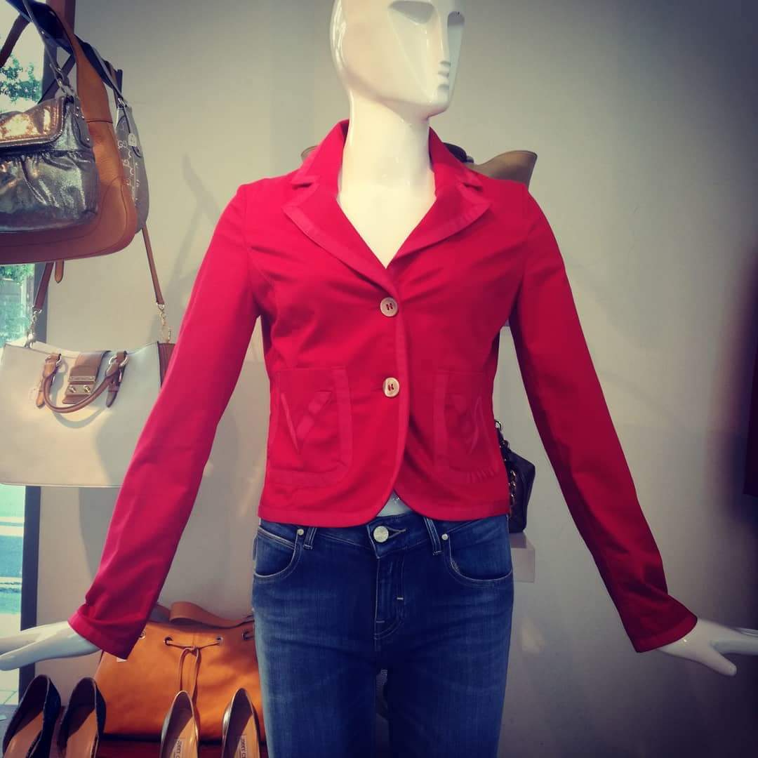 Giacca rossa Red Valentino in cotone
