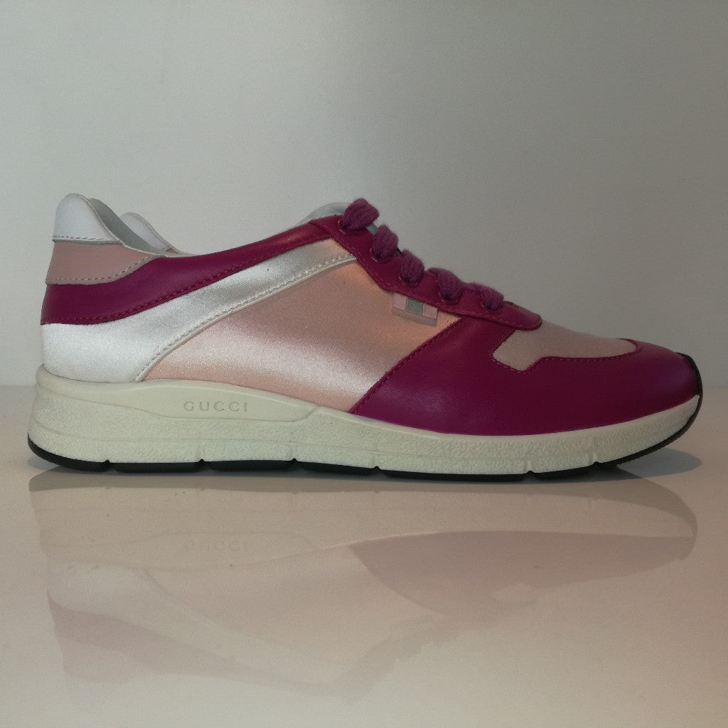 Sneakers Gucci pelle e raso