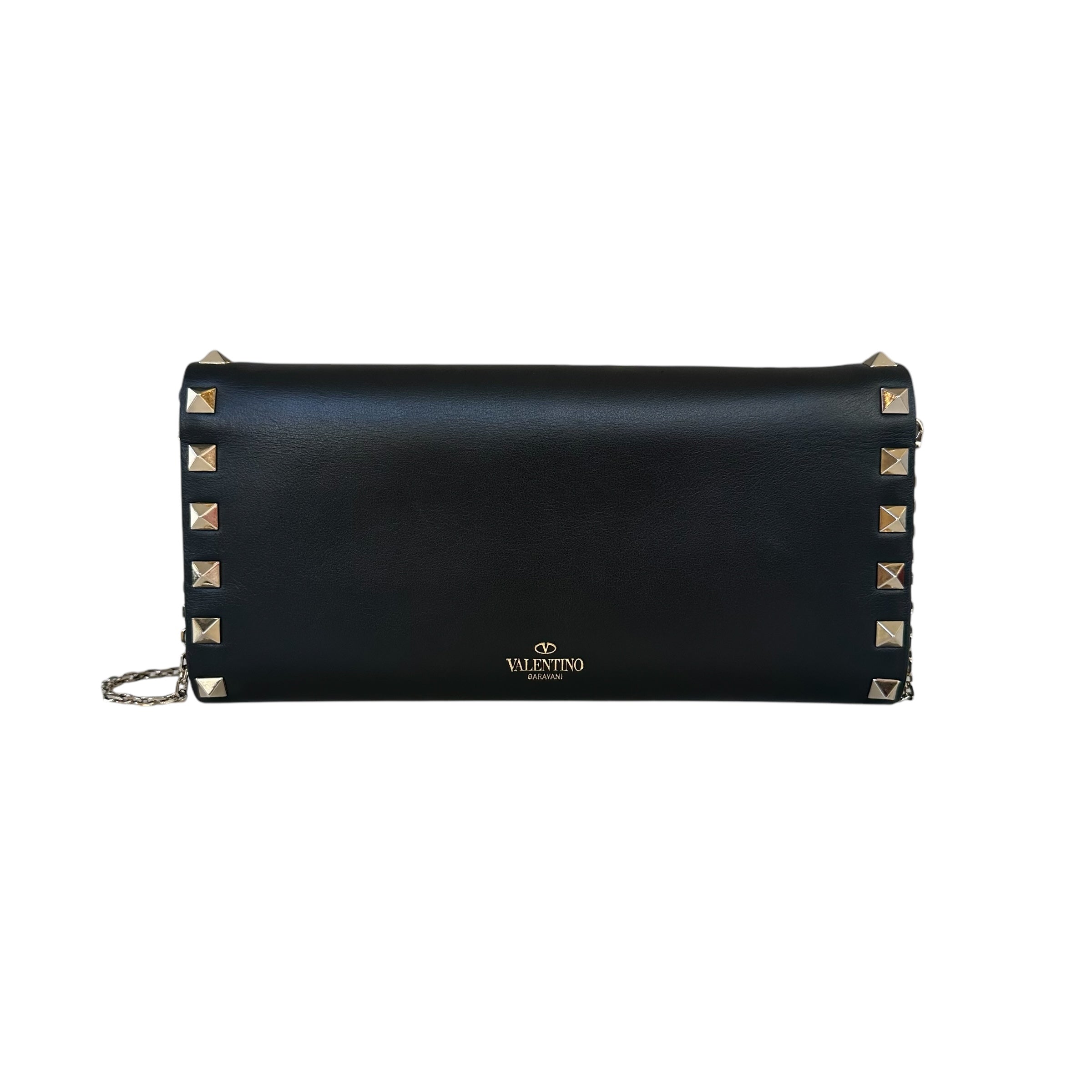 Valentino portafoglio con catena Rockstud