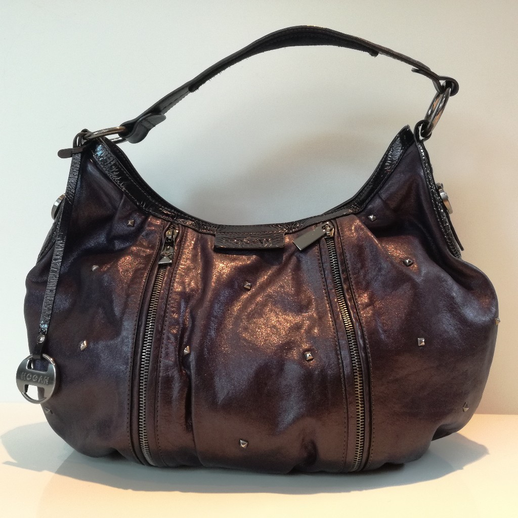 Borsa Hogan in pelle con borchie Easy Luxury Borse usate di Lusso