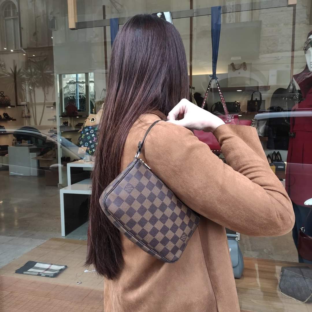 Louis Vuitton pochette Accessoires in tela Damier Ebene Easy