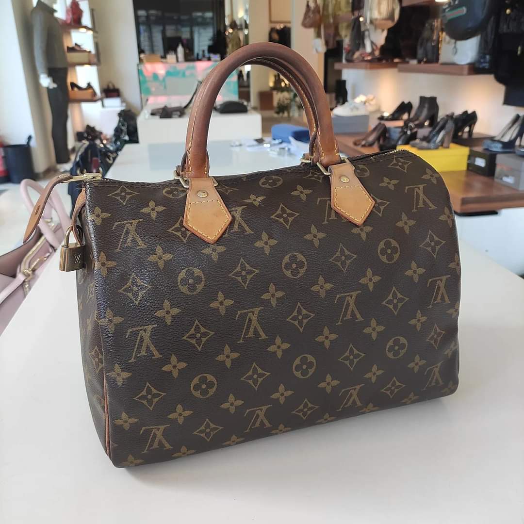 Borsa Louis Vuitton Speedy 40 in tela monogram e finiture in