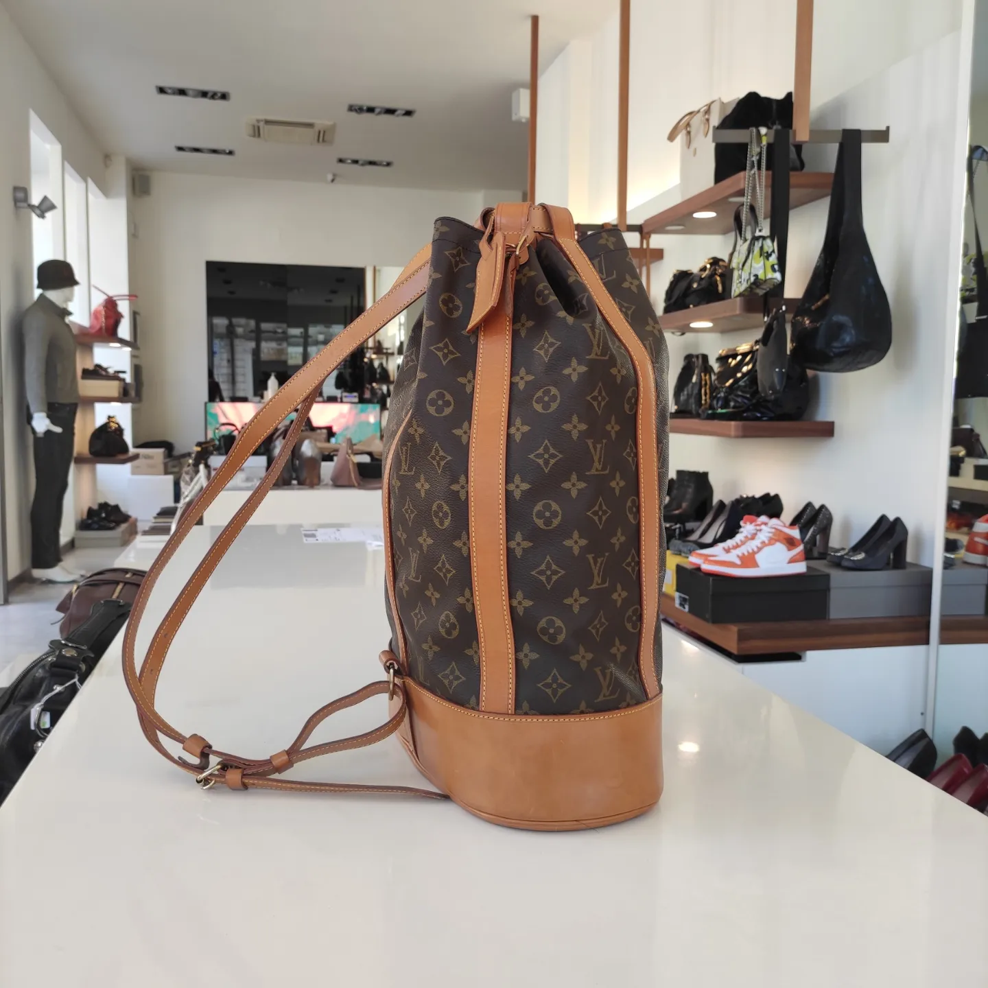 Zaino Louis Vuitton Randonnée in pelle Epi verde