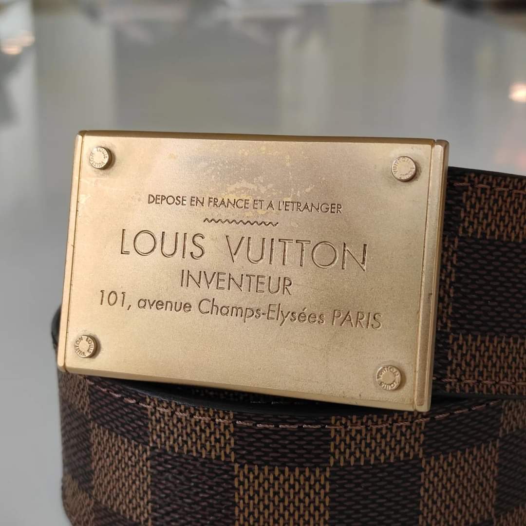Cintura Louis Vuitton Neo Inventeur reversibile 40 MM in tela Damier Ébène  e pelle Damier Infini – Easy Luxury – Borse usate di Lusso