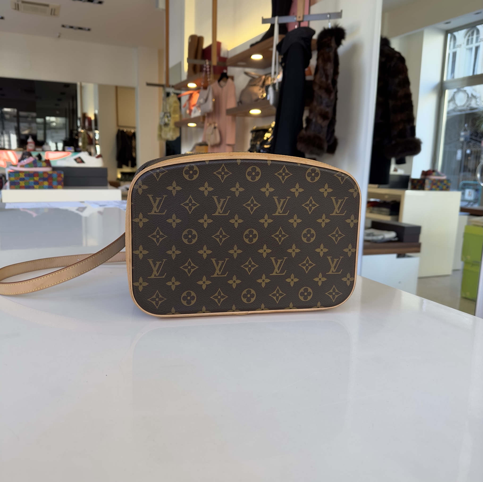 Louis Vuitton beauty case Nice in tela monogram e finiture in vacchetta  naturale – Easy Luxury – Borse usate di Lusso