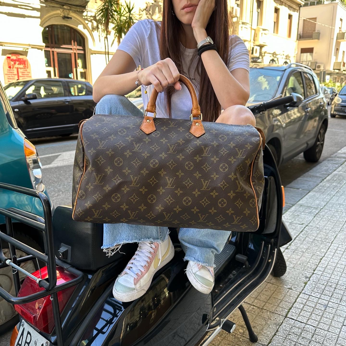 Louis Vuitton Monogram Canvas Speedy 40, $800, Gilt