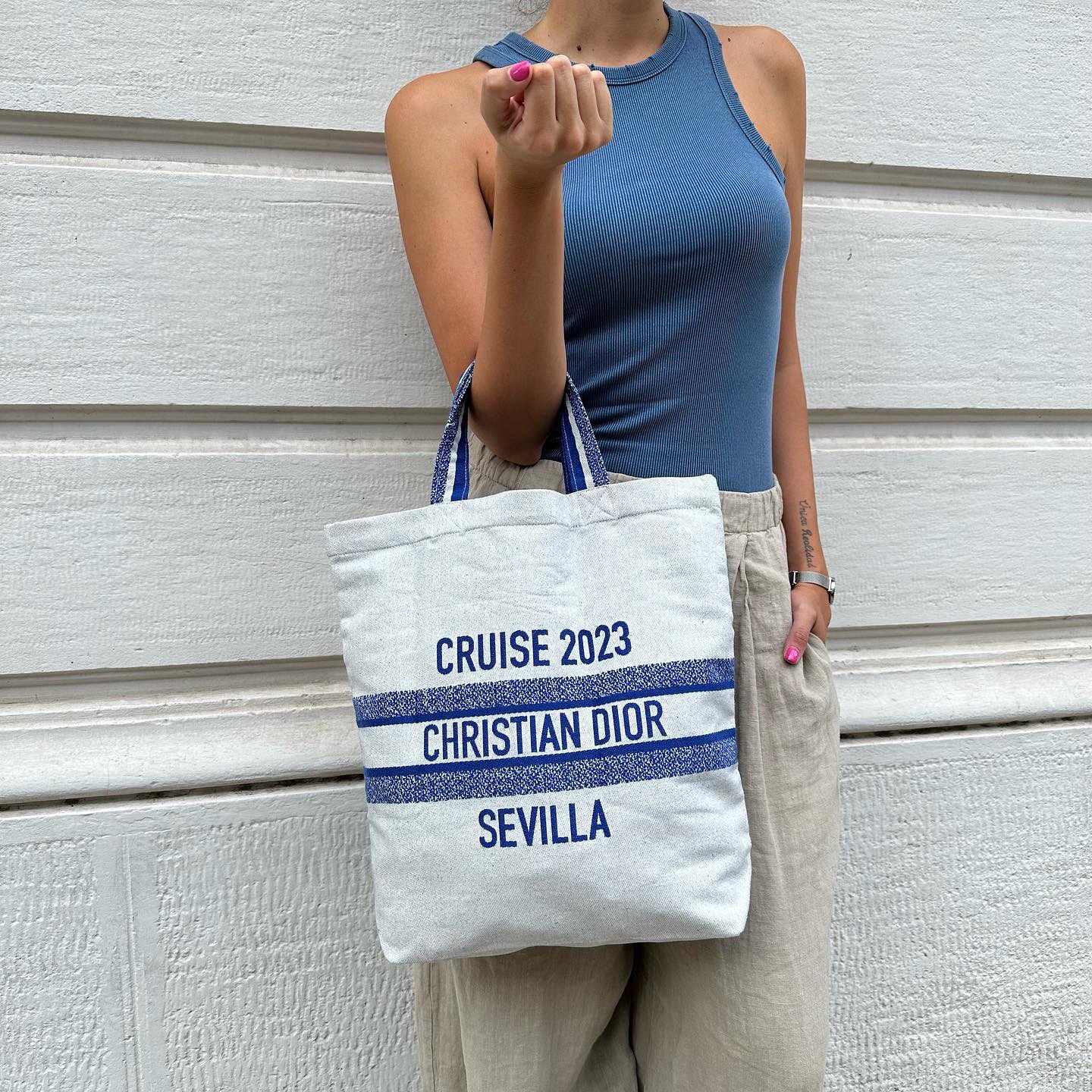 Christian Dior Sevilla Cruise 2023 Canvas Book Tote Bag VIP Gift