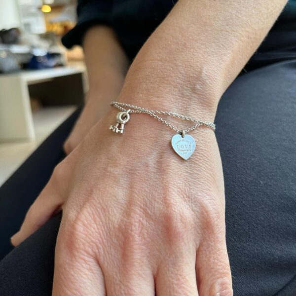Love heart tag key bracelet 2025
